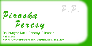 piroska percsy business card